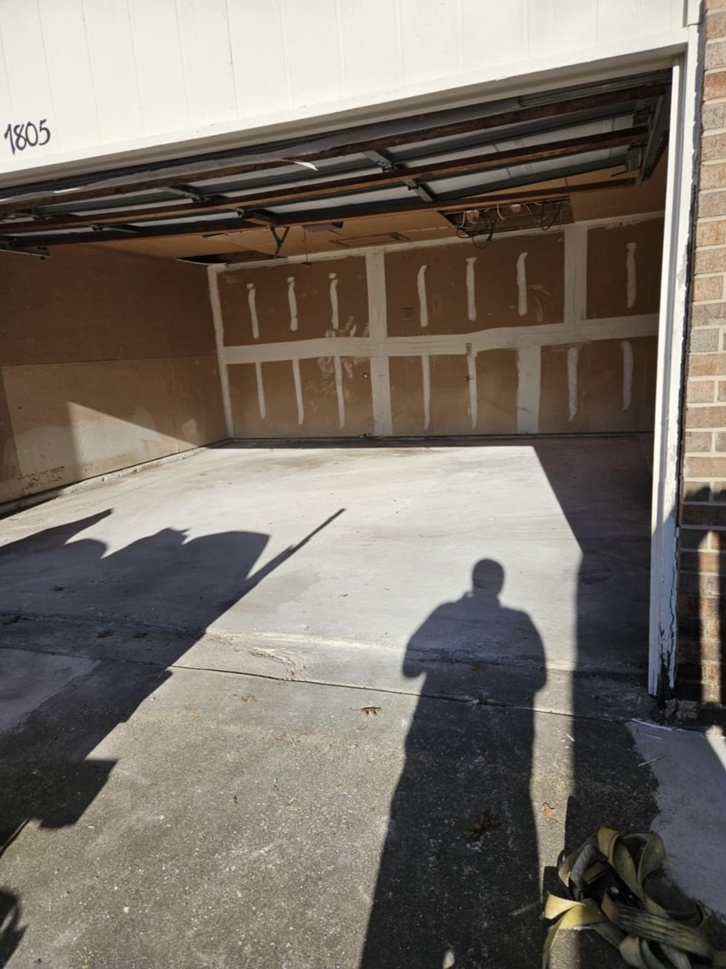After: Renovation debris out of a Corinth garage