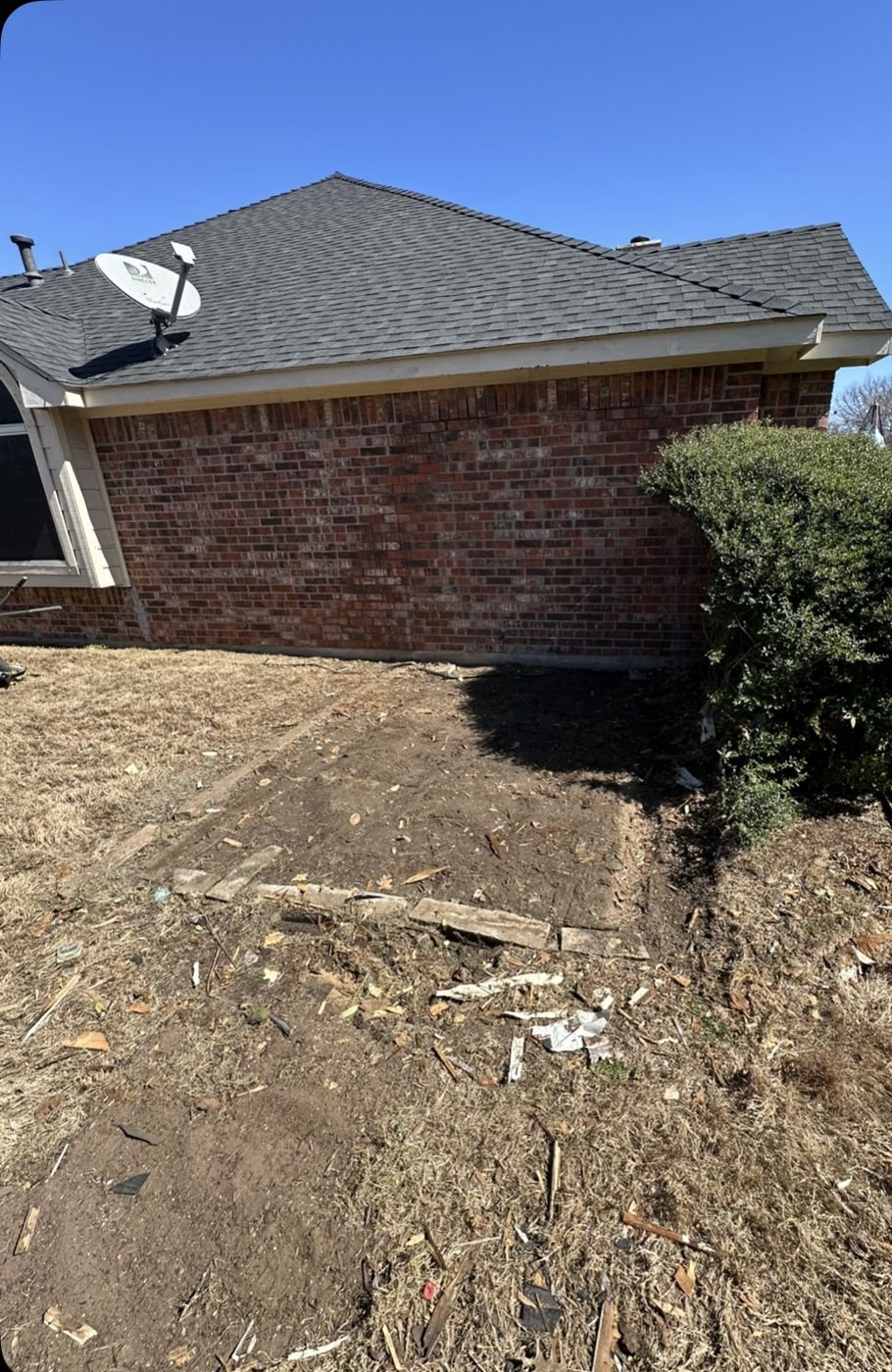 After: Rotted shed teardown in Corinth